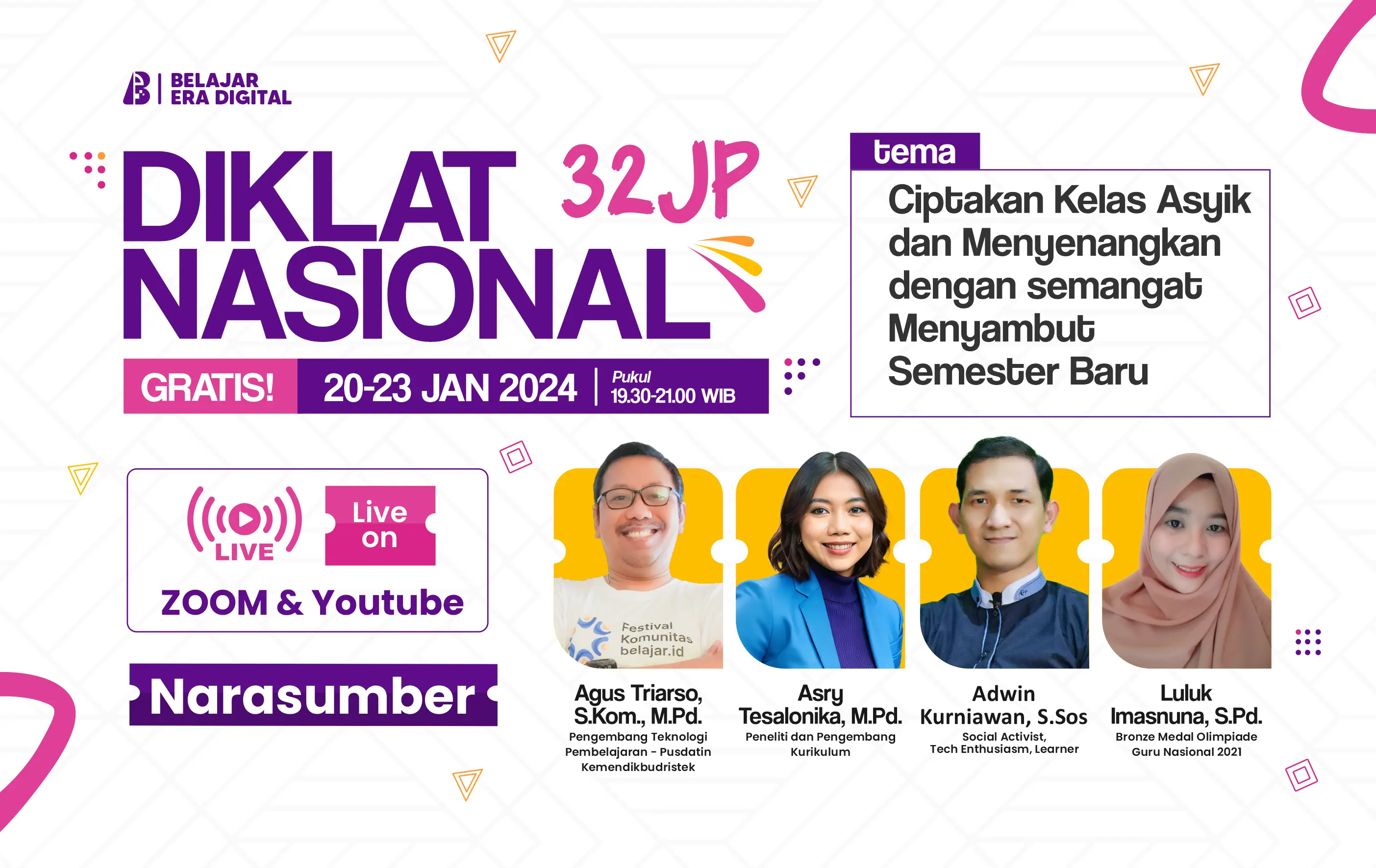 Diklat 32JP: Ciptakan Kelas Asyik dan Menyenangkan dengan semangat Menyambut Semester Baru